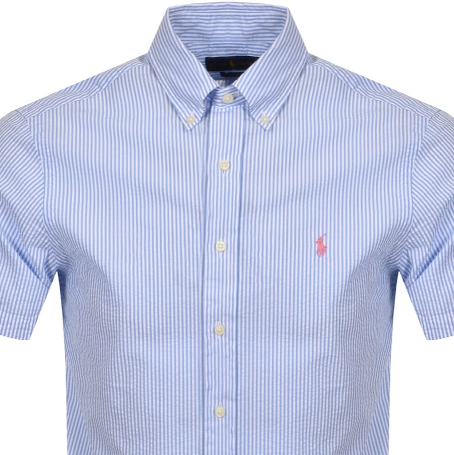 Alternative Image for ProductRalph Lauren Stripe Short Sleeved Shirt Blue2